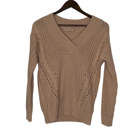 Philosophy Light Pink Sweater‎ Size Small - Picture 1 of 6